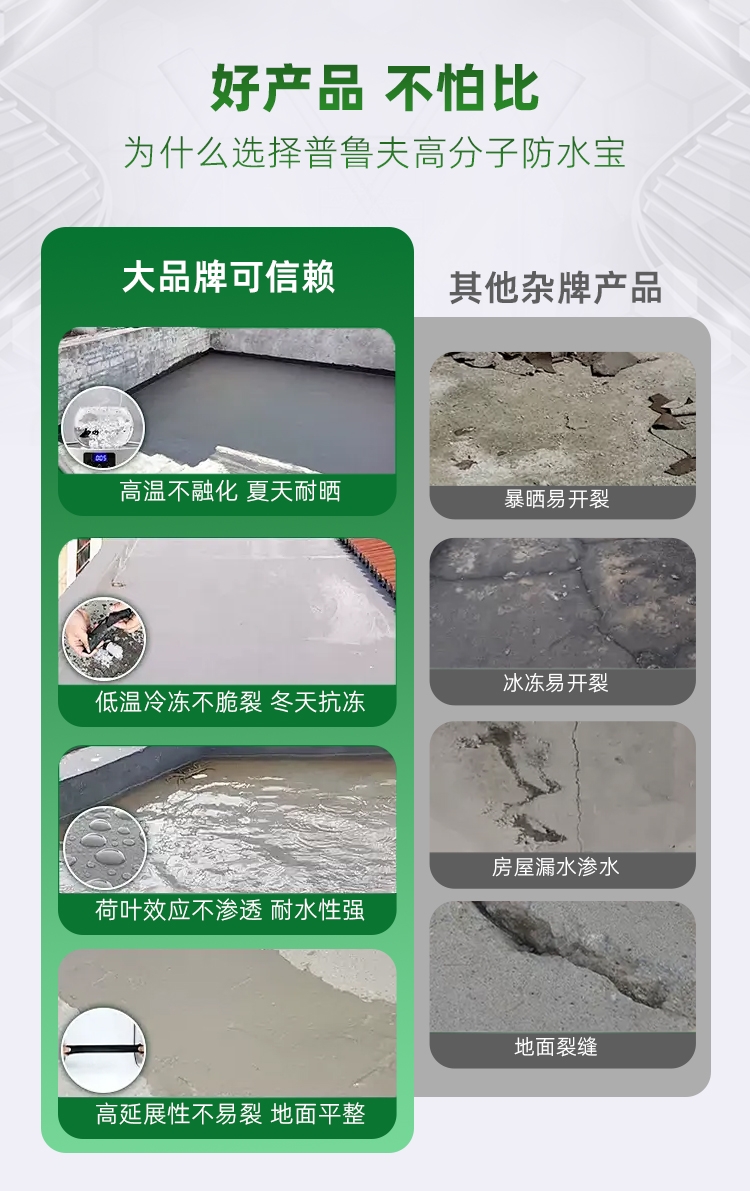 透明防水胶 - 对比优势